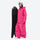 Women's breathable ski pullover set - rose pink jacket with rose pink pants, for skiing and snowboarding