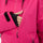 Women's breathable ski pullover set - rose pink, cuff strap close-up with hand, for powder and piste riding