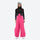 Women's breathable ski pullover set - rose pink snow pants, on-model front view, for skiing and snowboarding