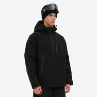 
                  
                    Men's 3-layer snowboard jacket and wide-leg pants - black jacket, for skiing and snowboarding
                  
                