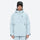 Men's breathable half-zip ski pullover set - ice blue jacket, on-model front view, for powder days and winter commute