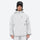 Men's breathable half-zip ski pullover set - light gray jacket, on-model front view, for skiing and snowboarding