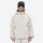 Men's 3-layer snowboard jacket and wide-leg pants - off-white jacket, on-model front view, for skiing and snowboarding