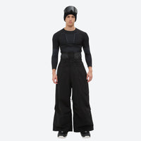
                  
                    Men's waterproof 3L snow anorak jacket and pants series - black snow pants with black top, for resort and street wear
                  
                
