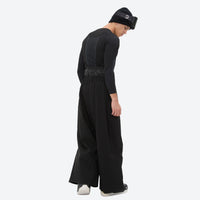 
                  
                    Men's breathable half-zip ski pullover set - black snow pants with black top, for resort and street wear
                  
                