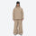 Men's breathable half-zip ski pullover set - tan jacket with tan pants, for cold-weather winter sports