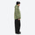 Men's waterproof 3L snow anorak jacket and pants series - sage green jacket with black pants, for skiing and snowboarding