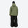 Men's breathable half-zip ski pullover set - sage green jacket with black pants, for resort and street wear