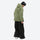 Men's 3-layer snowboard jacket and wide-leg pants - sage green jacket with black pants, for powder days and winter commute
