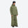 Men's breathable half-zip ski pullover set - sage green jacket with sage pants, for cold-weather winter sports