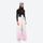 Women's 3-layer snowboard anorak and pants - white and pink gradient snow pants, for cold-weather winter sports