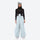 Women's 3-layer snowboard anorak and pants - ice blue snow pants, on-model front view, for skiing and snowboarding