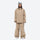Women's breathable ski pullover set - tan jacket with tan pants, for cold-weather winter sports