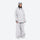 Women's waterproof 3L anorak snow jacket and pants - light gray jacket with light gray pants, for skiing and snowboarding