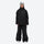 Women's breathable ski pullover set - black jacket with black pants, for skiing and snowboarding