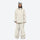Women's waterproof 3L anorak snow jacket and pants - cream jacket with cream pants, for powder and piste riding