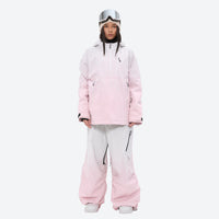 
                  
                    Women's waterproof 3L anorak snow jacket and pants - light pink jacket with gradient pants, for skiing and snowboarding
                  
                