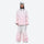 Women's waterproof 3L anorak snow jacket and pants - light pink jacket with gradient pants, for skiing and snowboarding