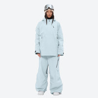 
                  
                    Women's waterproof 3L anorak snow jacket and pants - ice blue jacket with ice blue pants, for resort and backcountry days
                  
                