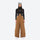 Women's waterproof 3L anorak snow jacket and pants - tan snow pants, on-model front view, for cold-weather winter sports