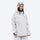 Women's breathable ski pullover set - light gray, on-model three-quarter front view, for skiing and snowboarding