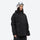 Women's 3-layer snowboard anorak and pants - black, on-model three-quarter front view, for resort and backcountry days