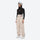 Breathable 3-layer ski jacket and suspender pants set - cream tan marble print bib pants, for cold-weather winter sports