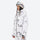 Women's waterproof 3L snow jacket and pants series - white marble print jacket, for powder and piste riding