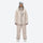 Unisex waterproof 3L snow jacket and bib pants series - cream tan marble print suit, for resort and backcountry days