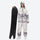 Women's waterproof 3L snow jacket and pants series - white mountain print jacket with matching pants
