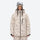 Breathable 3-layer ski jacket and suspender pants set - cream tan marble print, for resort and backcountry days