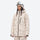 Unisex printed snowboard jacket and bibs - cream tan marble print, for powder and piste riding