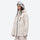Breathable 3-layer ski jacket and suspender pants set - cream tan marble print, for cold-weather winter sports