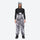 Women's waterproof 3L snow jacket and pants series - gray camo print snow pants with black top, for skiing and snowboarding