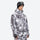 Unisex printed snowboard jacket and bibs - gray camo marble print, for powder and piste riding