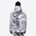 Breathable 3-layer ski jacket and suspender pants set - gray camo marble print, for skiing and snowboarding