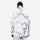 Unisex waterproof 3L snow jacket and bib pants series - white marble print, for skiing and snowboarding