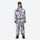 Unisex waterproof 3L snow jacket and bib pants series - gray camo marble print suit, for skiing and snowboarding
