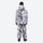 Unisex waterproof 3L snow jacket and bib pants series - gray camo marble print suit, for cold-weather winter sports