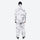 Breathable 3-layer ski jacket and suspender pants set - white marble print suit, for powder and piste riding