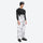 Breathable 3-layer ski jacket and suspender pants set - white marble print bib pants, for skiing and snowboarding