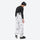 Unisex waterproof 3L snow jacket and bib pants series - white marble print bib pants, for powder and piste riding