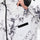 Unisex waterproof 3L snow jacket and bib pants series - white marble print, 3-layer waterproof breathable fabric