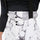 Unisex waterproof 3L snow jacket and bib pants series - white marble print bib pants, for resort and backcountry days