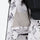 Unisex printed snowboard jacket and bibs - white marble print, interior lining close-up detail, for skiing and snowboarding