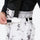 Unisex printed snowboard jacket and bibs - white marble print bib pants, for cold-weather winter sports