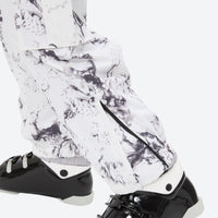 
                  
                    Unisex waterproof 3L snow jacket and bib pants series - white marble print bib pants, 3-layer waterproof breathable fabric
                  
                