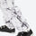 Unisex waterproof 3L snow jacket and bib pants series - white marble print bib pants, 3-layer waterproof breathable fabric