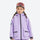 Kids snowboard jacket and pants with snow gaiters - lavender kids jacket, for snow play and winter commute