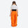 Kids breathable 2-layer ski suit - orange kids snow pants with white tee, for kids skiing and snowboarding